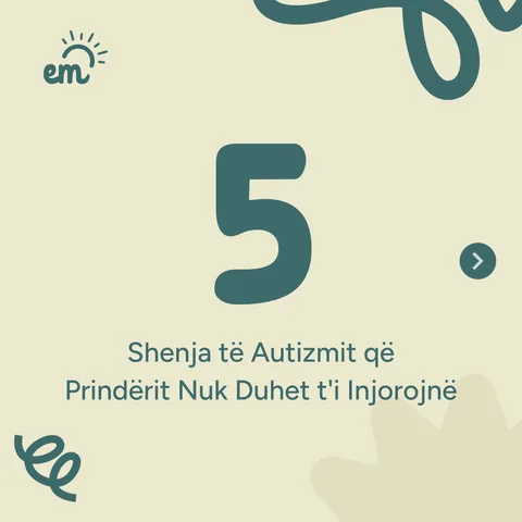 Sllajd me titullin: 5 shenja të autizmit që prindërit nuk duhet t’i injorojnë.