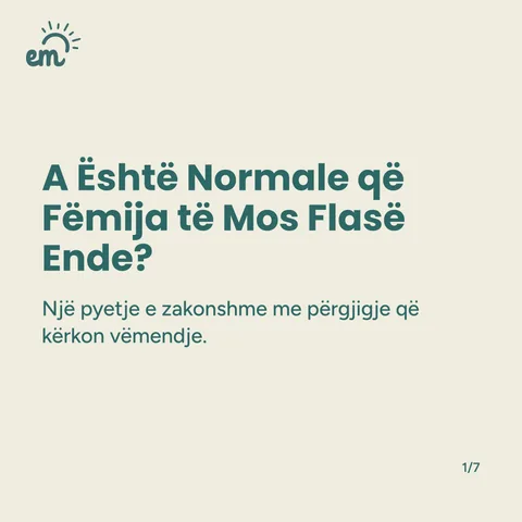 Sllajd me titullin: A është normale që fëmija të mos flasë ende?