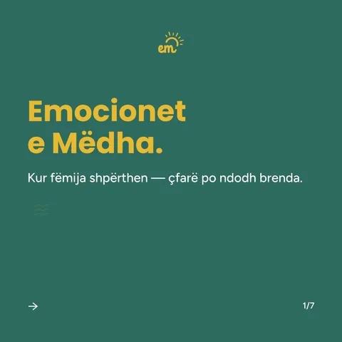Sllajd me titullin: Emocionet e mëdha — kur fëmija shpërthen.