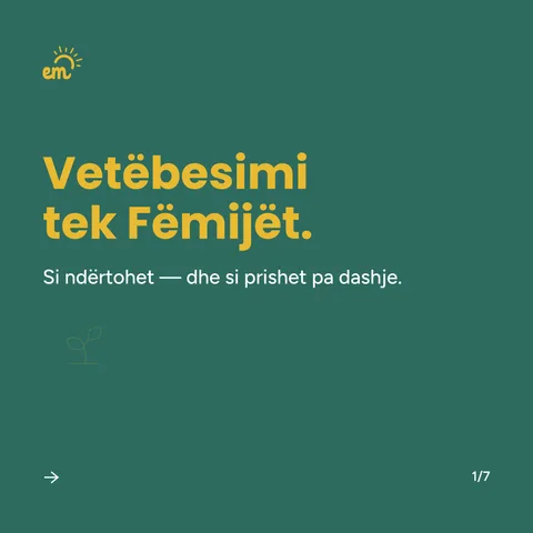 Sllajd me titullin: Vetëbesimi tek fëmijët.